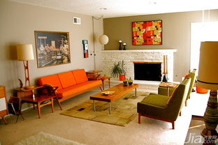 简约风格一居室简洁3万以下客厅沙发背景墙沙发海外家居效果图 